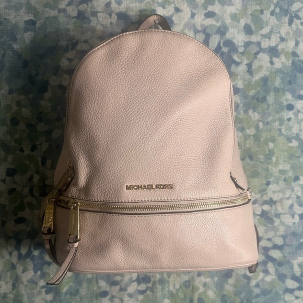 Michael Kors Rhea Pebbled Leather Small Backback